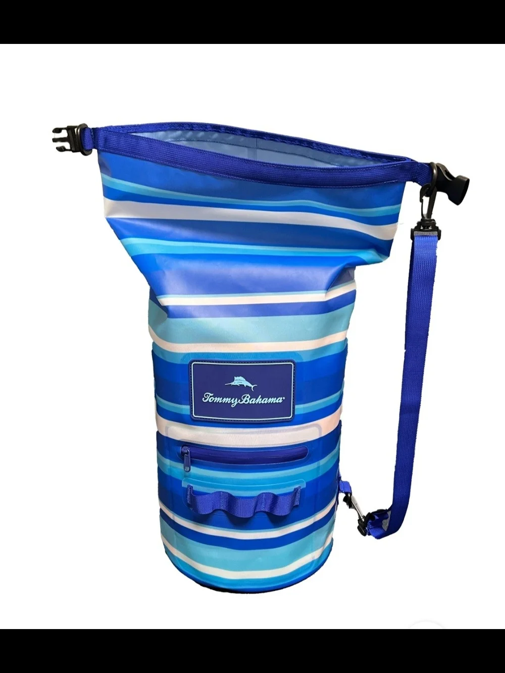 Tommy Bahama Blue Striped Dry Bag Backpack